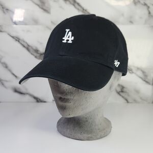 LA Cap. Black Los Angeles Baseball Hat. 47 Adjustable. Unisex